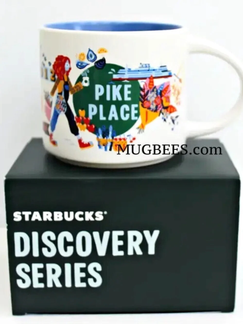 Starbucks Discovery Series Pike Place Ceramic Coffee Tea Cup Mug 14oz NEW